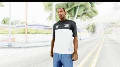 Adidas Black White T-Shirt для GTA San Andreas