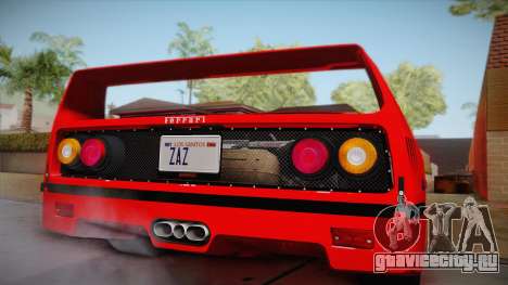 Ferrari F40 (US-Spec) 1989 HQLM для GTA San Andreas