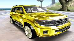 Toyota Land Cruiser 200 жёлтый для GTA San Andreas