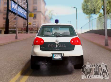 Golf V BIH Police Car V2 (Single Siren) для GTA San Andreas