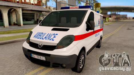 Opel Vivaro Serbian Ambulance для GTA San Andreas