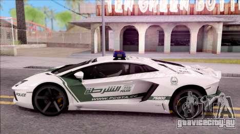 Lamborghini Aventador LP700-4 Dubai HS Police для GTA San Andreas