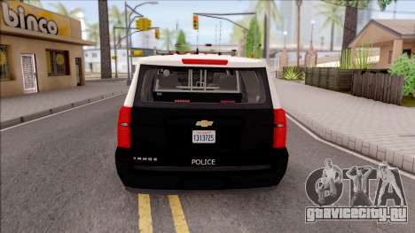 Chevrolet Tahoe 2015 Area Police Department для GTA San Andreas