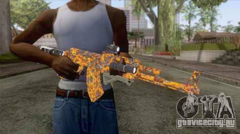 CoD: Black Ops II - AK-47 Lava Skin v1 для GTA San Andreas