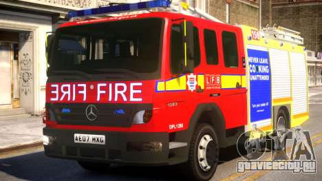 London Fire Brigade Atego Fire Appliance для GTA 4