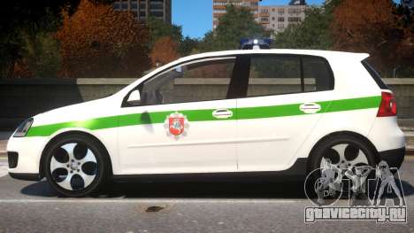 Volkswagen Golf 5 GTI Lithuanian Police для GTA 4