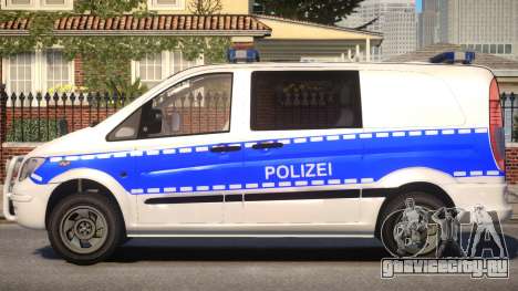 Mercedes Benz Vito German Police для GTA 4