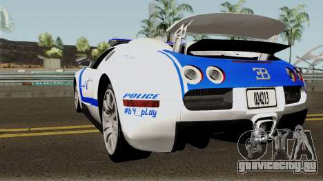 Bugatti Veyron 16.4 Algeria Police 2009 для GTA San Andreas