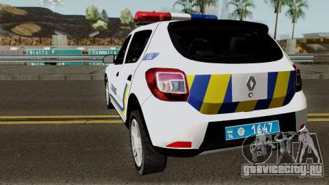 Renault Sandero 2013 Полиция Украины для GTA San Andreas