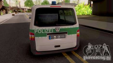 Volkswagen Transporter T5 Polizei для GTA San Andreas