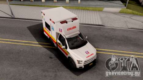 Ford F-150 Ambulancia de Bogota для GTA San Andreas