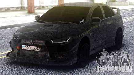 Mitsubishi Lancer Evolution X Black для GTA San Andreas