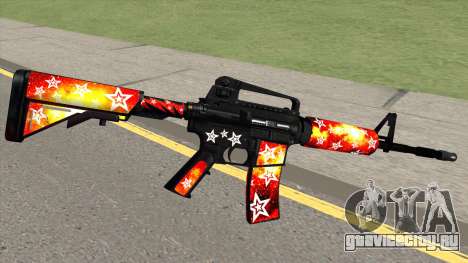 M4A1 (Galaxy Stars Fire Skin) для GTA San Andreas