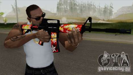 M4A1 (Galaxy Stars Fire Skin) для GTA San Andreas