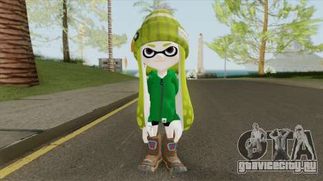 Inkling Girl Green (Splatoon) для GTA San Andreas