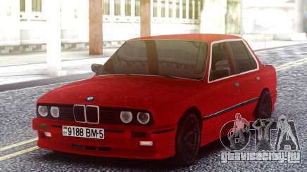 BMW E30 Red Sedan для GTA San Andreas