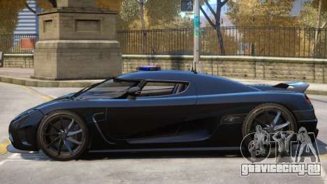 Koenigsegg Agera Police V1 для GTA 4