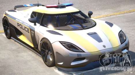 Koenigsegg Agera Police PJ2 для GTA 4
