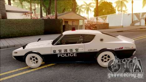 Nissan Skyline GT-R KPGC110 Police Japan для GTA San Andreas