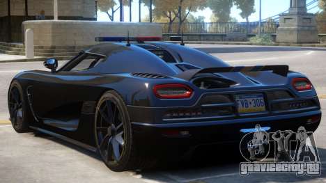 Koenigsegg Agera Police V1 для GTA 4