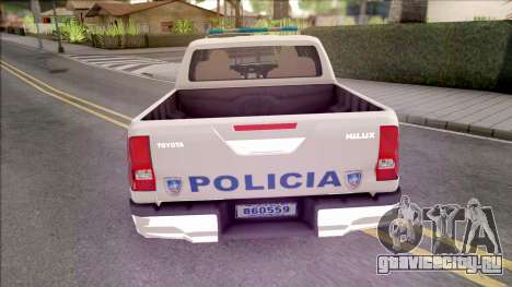Toyota Hilux Policia Fuerza Publica для GTA San Andreas