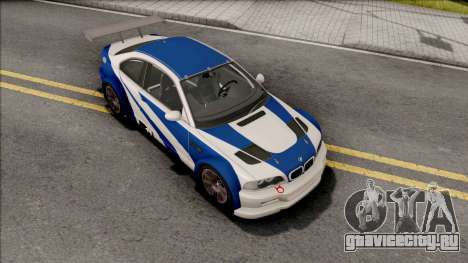 BMW M3 GTR NFS Most Wanted для GTA San Andreas