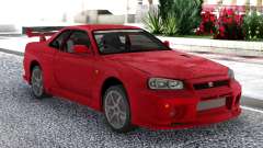 Nissan Skyline GT-R R34 V-Spec II Red Coupe для GTA San Andreas