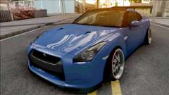 Nissan GT-R Spec V Stance Blue для GTA San Andreas