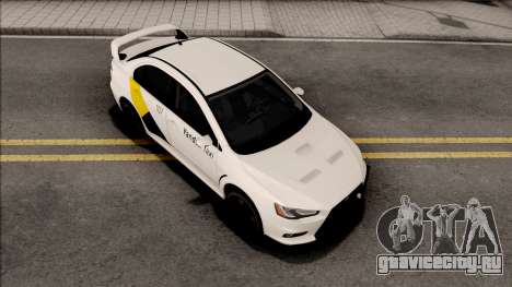 Mitsubishi Lancer Evolution 10 Yandex Taxi v2 для GTA San Andreas
