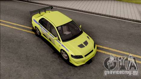 Mitsubishi Lancer Evolution VII 2002 2F2F для GTA San Andreas