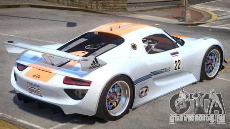 Porsche 918 RSR PJ1 для GTA 4