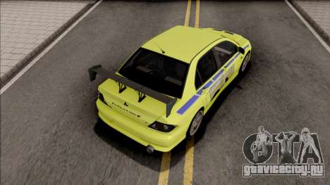 Mitsubishi Lancer Evolution VII 2002 2F2F для GTA San Andreas