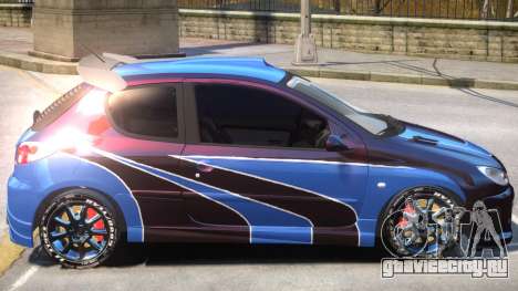 Peugeot 206 Tuning V1 PJ2 для GTA 4