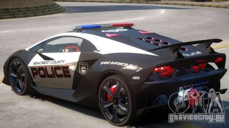 Lamborghini Sesto Police V1.2 для GTA 4