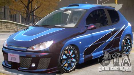 Peugeot 206 Tuning V1 PJ2 для GTA 4