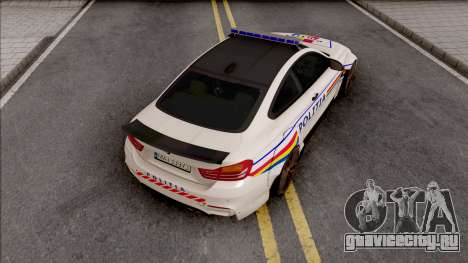 BMW M4 2018 Widebody Politia Romana для GTA San Andreas