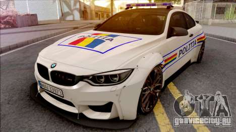 BMW M4 2018 Widebody Politia Romana для GTA San Andreas