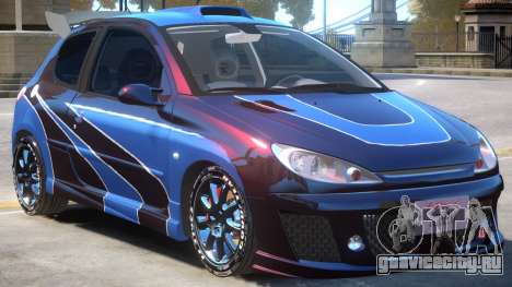 Peugeot 206 Tuning V1 PJ2 для GTA 4