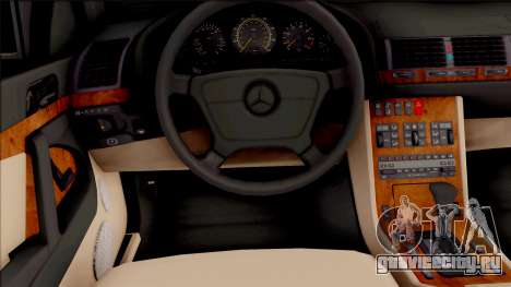 Mercedes-Benz S600L W140 Yandex Taxi White для GTA San Andreas
