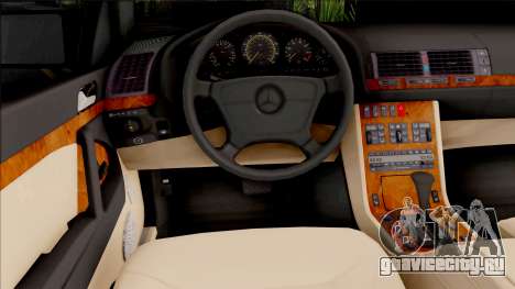 Mercedes-Benz S600L W140 Yandex Taxi Black для GTA San Andreas
