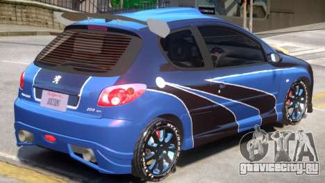 Peugeot 206 Tuning V1 PJ2 для GTA 4