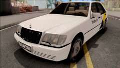 Mercedes-Benz S600L W140 Yandex Taxi White для GTA San Andreas