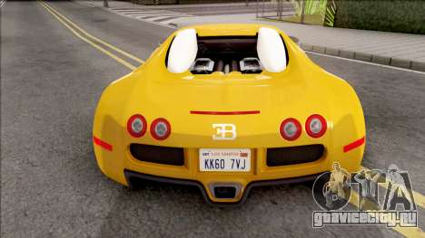 Bugatti Veyron HQ Interior для GTA San Andreas