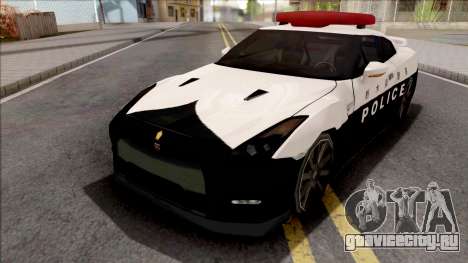 Nissan GT-R R35 2015 Patrol Car SA Style для GTA San Andreas