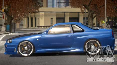 Nissan Skyline R34 Drift для GTA 4