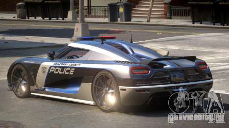 Koenigsegg Agera Police V1.1 для GTA 4