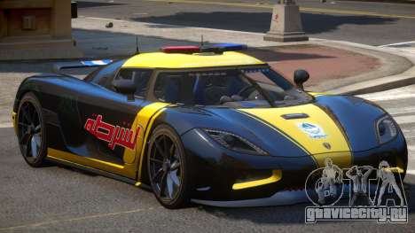 Koenigsegg Agera Police V1.2 для GTA 4