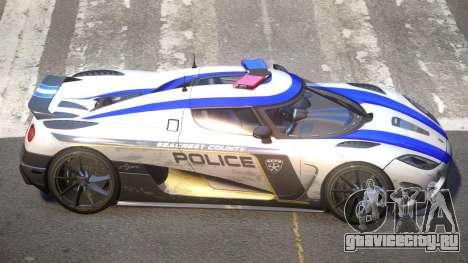 Koenigsegg Agera Police V1.3 для GTA 4