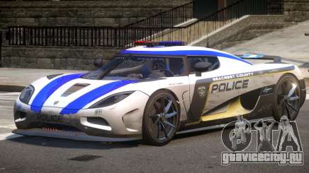 Koenigsegg Agera Police V1.3 для GTA 4
