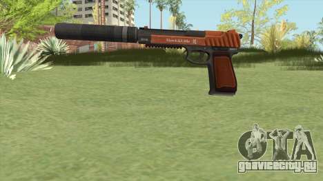 Pistol .50 GTA V (Orange) Suppressor V1 для GTA San Andreas